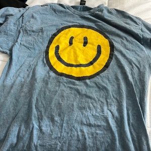 Oversized smile t shirt
